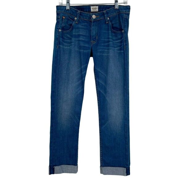 Hudson BACARA STRAIGHT FLOOD CUFFED Jeans Medium Wash Size 26 - Picture 1 of 11